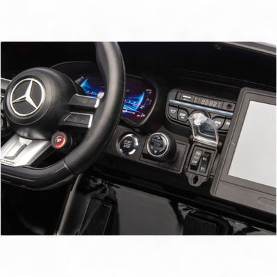 Carro Elétrico para Criança MERCEDES GT63 24v STRONG XXL Preto Metalizado c/ MP4, RODAS DE BORRACHA & ASSENTO EM PELE