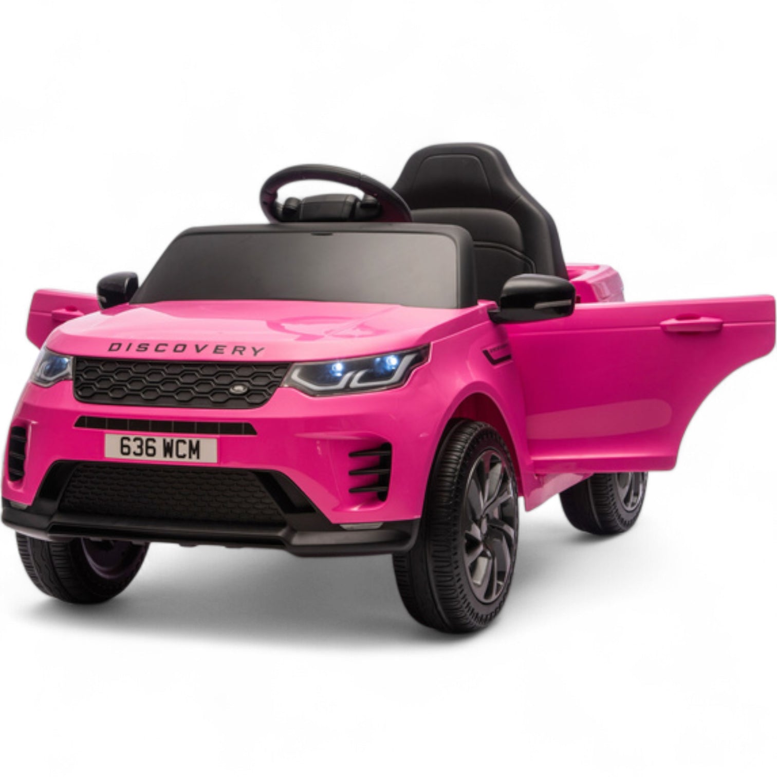 Carro Elétrico para Criança RANGE ROVER DISCOVERY 12v Rosa c/ RODAS DE BORRACHA & ASSENTO EM PELE