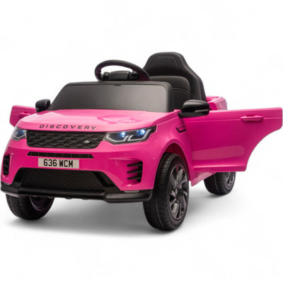 Carro Elétrico para Criança RANGE ROVER DISCOVERY 12v Rosa c/ RODAS DE BORRACHA & ASSENTO EM PELE