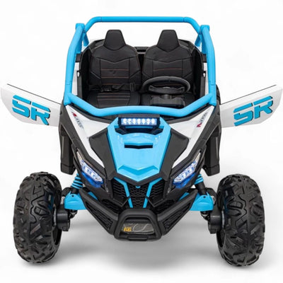 Carro Elétrico para Criança MAVERICK STYLE RR 4x4 24v Azul c/ RODAS DE BORRACHA & ASSENTO EM PELE