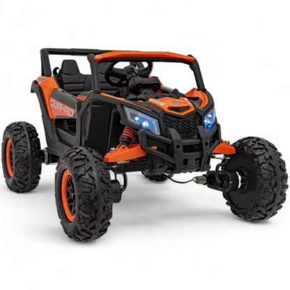 Carro Elétrico para Criança MAVERICK STYLE 4x4 12v Laranja c/ RODAS DE BORRACHA & ASSENTO EM PELE
