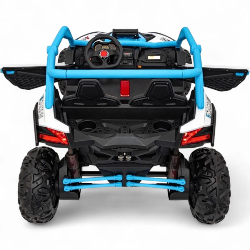 Carro Elétrico para Criança MAVERICK STYLE RR 4x4 24v Azul c/ RODAS DE BORRACHA & ASSENTO EM PELE