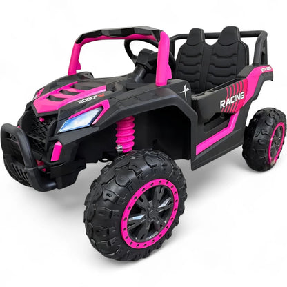 Carro Elétrico para Criança BEACH BUGGY 4x4 24v Rosa c/ RODAS DE BORRACHA & ASSENTO EM PELE