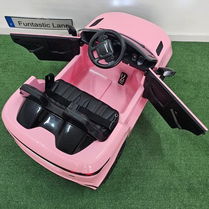 Carro Elétrico para Criança RANGE ROVER EVOQUE 12v Rosa c/ RODAS DE BORRACHA & ASSENTO EM PELE