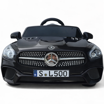 Carro Elétrico para Criança MERCEDES SL500 12V Preto c/ RODAS DE BORRACHA & ASSENTO EM PELE