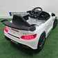 Carro Elétrico para Criança MERCEDES GTR MINI 12v Branco c/ RODAS DE BORRACHA & ASSENTO EM PELE