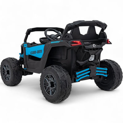 Carro Elétrico para Criança CAN-AM MAVERICK 4x4 24v Azul c/ RODAS DE BORRACHA & ASSENTO EM PELE