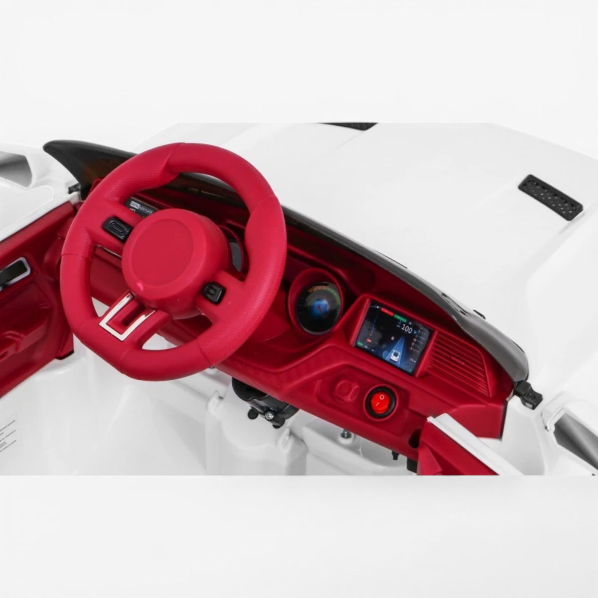 GT Style 12V Branco – carro elétrico para criança (vista 9)