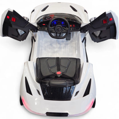 Carro Elétrico para Criança McLaren 12v Branco c/ RODAS DE BORRACHA & ASSENTO EM PELE