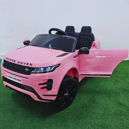 Carro Elétrico para Criança RANGE ROVER EVOQUE 12v Rosa c/ RODAS DE BORRACHA & ASSENTO EM PELE