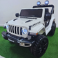 Carro Elétrico para Criança SPEED WRANGLER 4x4 Branco 12v c/ RODAS DE BORRACHA & ASSENTO EM PELE