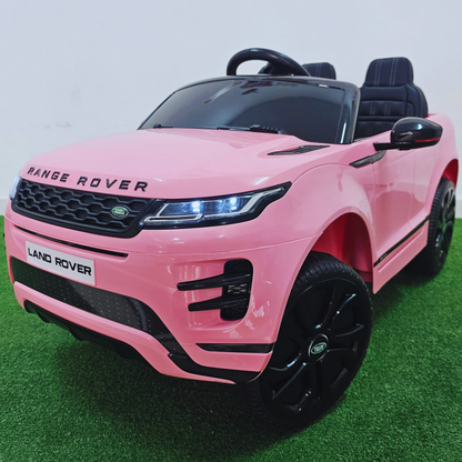 Carro Elétrico para Criança RANGE ROVER EVOQUE 12v Rosa c/ RODAS DE BORRACHA & ASSENTO EM PELE