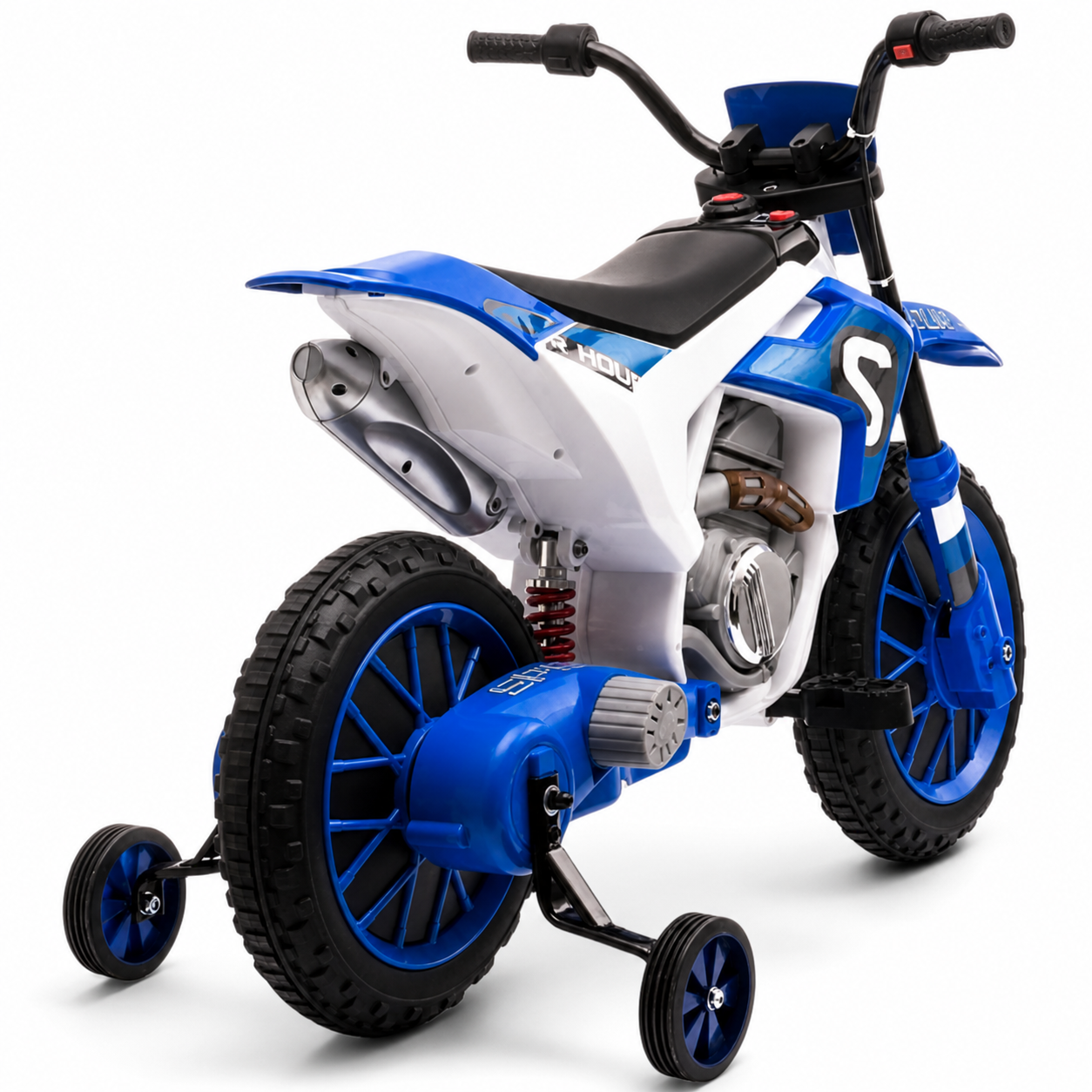 Mota Elétrica para Criança CROSS BLAZE 12v Azul c/ RODAS DE BORRACHA