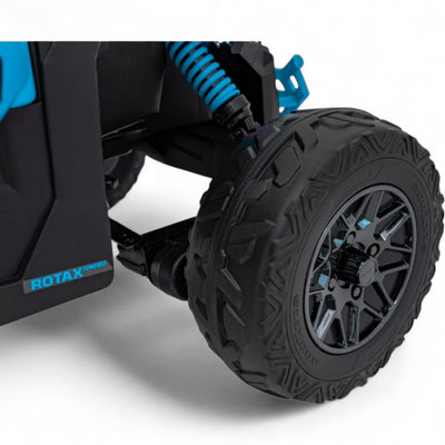 Carro Elétrico para Criança CAN-AM MAVERICK 4x4 24v Azul c/ RODAS DE BORRACHA & ASSENTO EM PELE