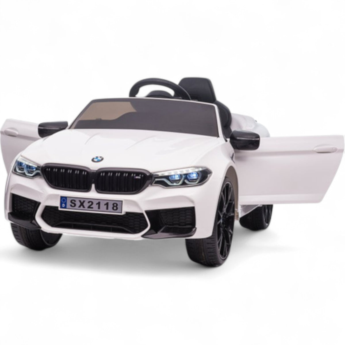 BMW M5 Drift 24V Branco – carro elétrico para criança (vista 2)