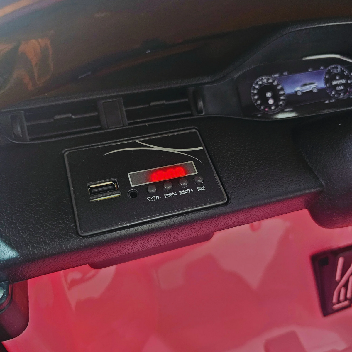 Range Rover Evoque 12V Rosa – carro elétrico para criança (vista 10)