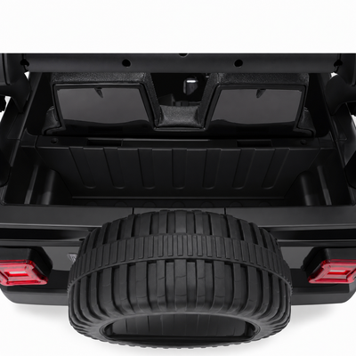 Carro Elétrico para Criança JEEP RUBICON 4x4 24v Preto c/ RODAS DE BORRACHA & ASSENTO EM PELE