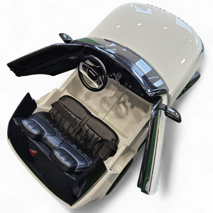 Carro elétrico para criança RANGE ROVER SV Branco 2 Lugares 24v MP4 c/ RODAS DE BORRACHA & ASSENTO EM PELE