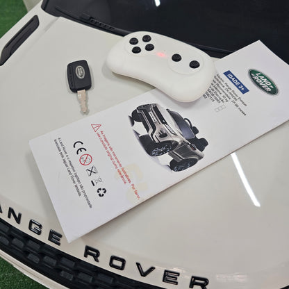 Carro Elétrico para Criança RANGE ROVER EVOQUE 12v Branco c/ RODAS DE BORRACHA & ASSENTO EM PELE