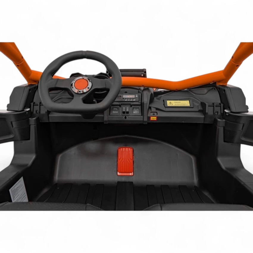 Carro Elétrico para Criança MAVERICK STYLE RR 4x4 24v Laranja c/ RODAS DE BORRACHA & ASSENTO EM PELE