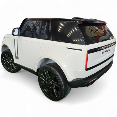 Carro elétrico para criança RANGE ROVER SV  Branco 2 Lugares 24v c/ RODAS DE BORRACHA & ASSENTO EM PELE