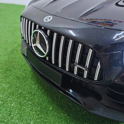 Carro Elétrico para Criança MERCEDES GTR MINI 12v BATERIA DE LITIO Preto c/ RODAS DE BORRACHA & ASSENTO EM PELE