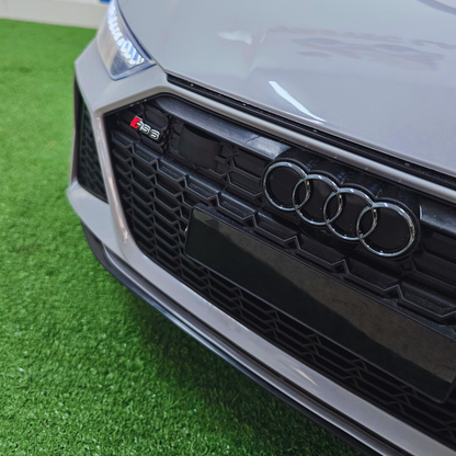 Carro Elétrico para Criança AUDI RS6 12v BATERIA DE LÍTIO Cinza c/ RODAS DE BORRACHA & ASSENTO EM PELE