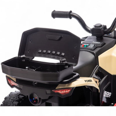 Mini Moto 4 Elétrica para Crianças LITTLE EXPLORER 6v Khaki c/ RODAS DE BORRACHA