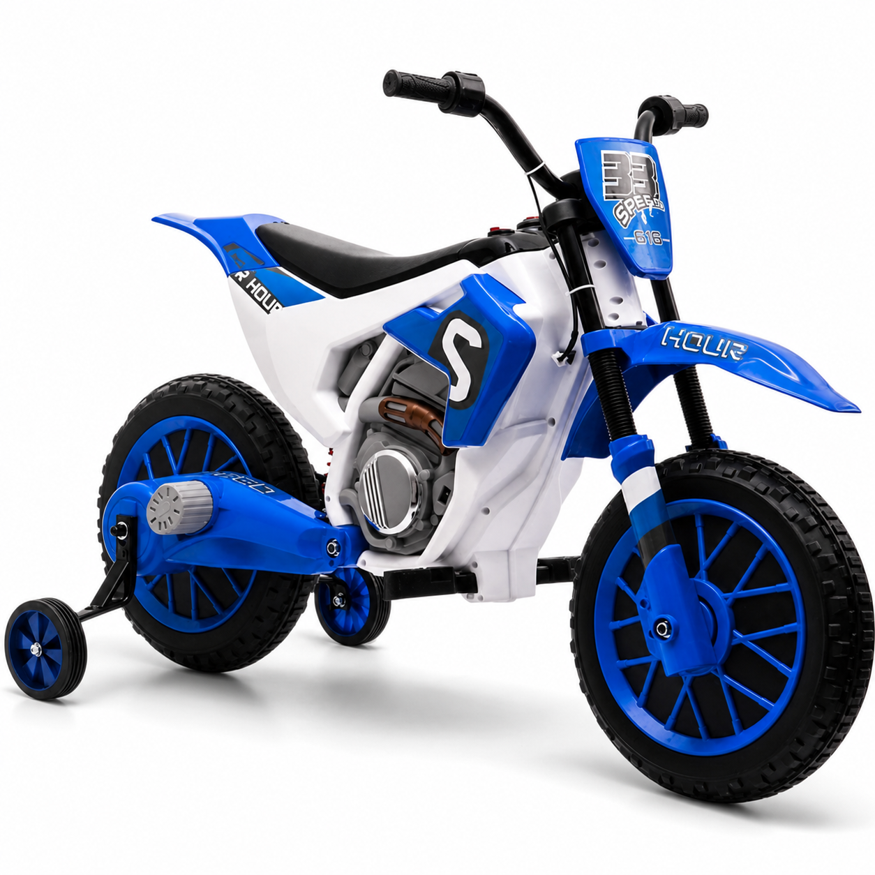 Mota Elétrica para Criança CROSS BLAZE 12v Azul c/ RODAS DE BORRACHA