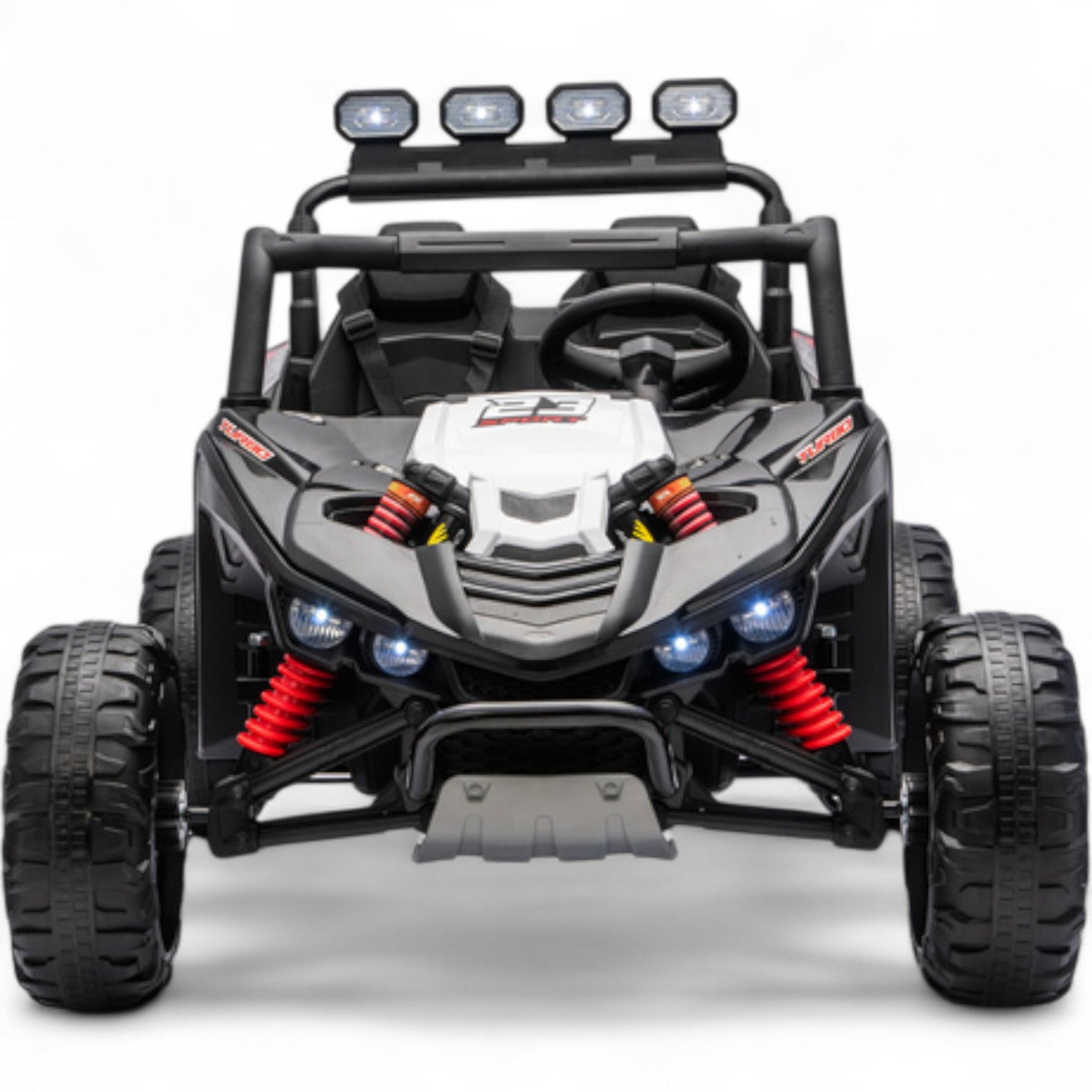Carro Elétrico para Criança BUGGY TURBO SPORT 4x4 24v Preto c/ RODAS DE BORRACHA & ASSENTO EM PELE