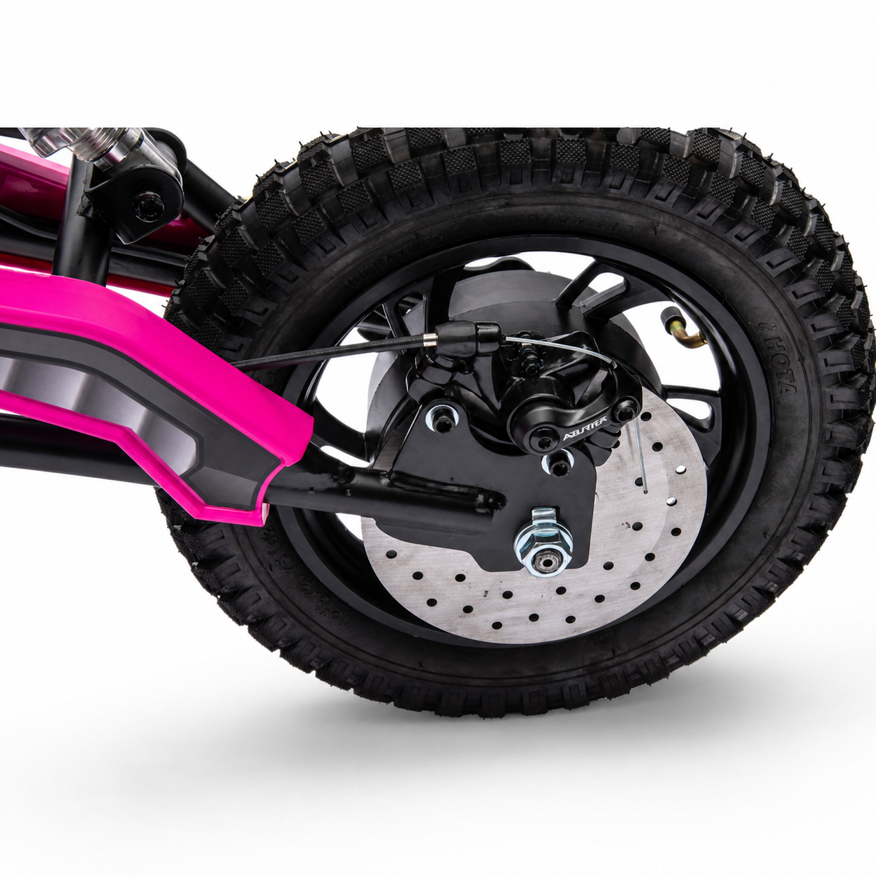 Mota Elétrica para Criança RAPTOR MX 36v Rosa c/ RODAS PNEUMÁTICAS E ASSENTO EM PELE