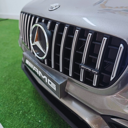 Carro Elétrico para Criança MERCEDES GLC63S 4x4 12v Cinza Metalizado c/ RODAS DE BORRACHA & ASSENTO EM PELE