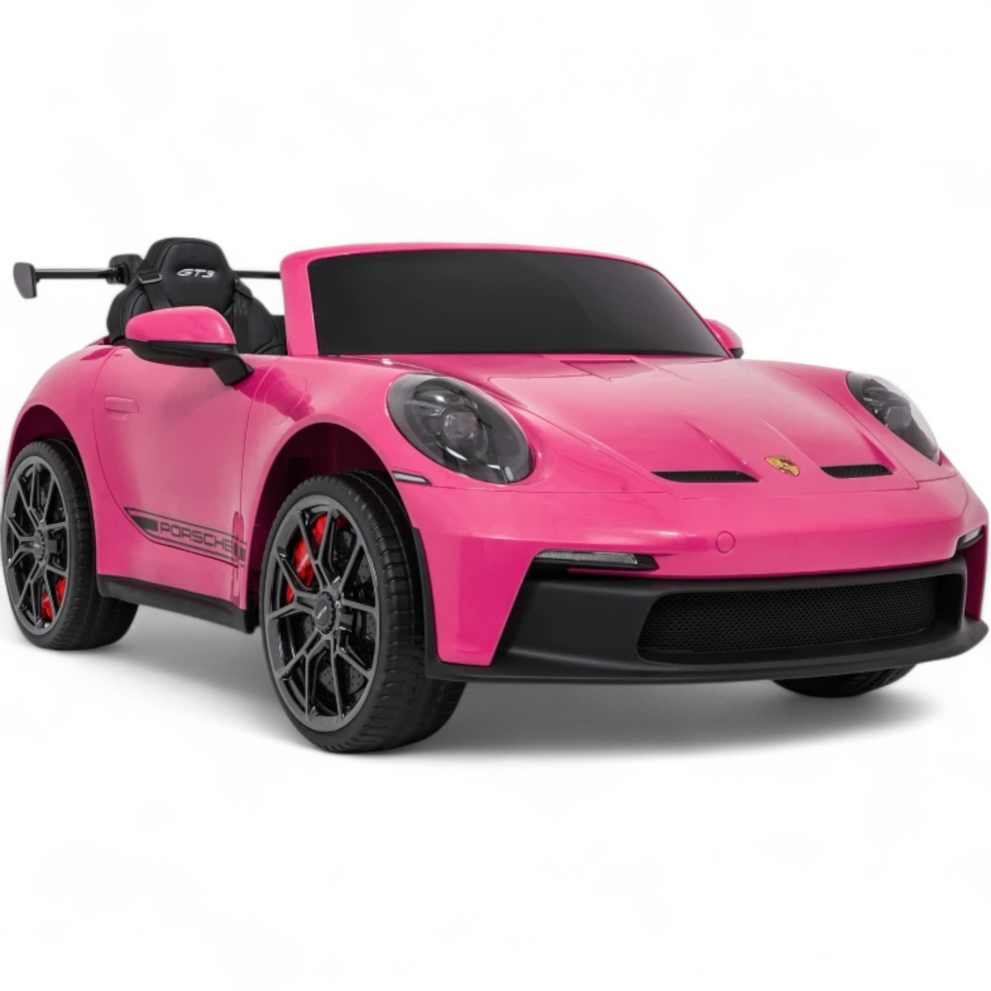 Carro Elétrico para Criança Porsche 911 GT3 24v STRONG XXL Rosa c/ Rodas de Borracha e Assento em Pele E Veludo