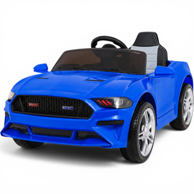 Carro Elétrico para Criança GT Style Azul Metalizado 12v c/ RODAS DE BORRACHA & ASSENTO EM PELE
