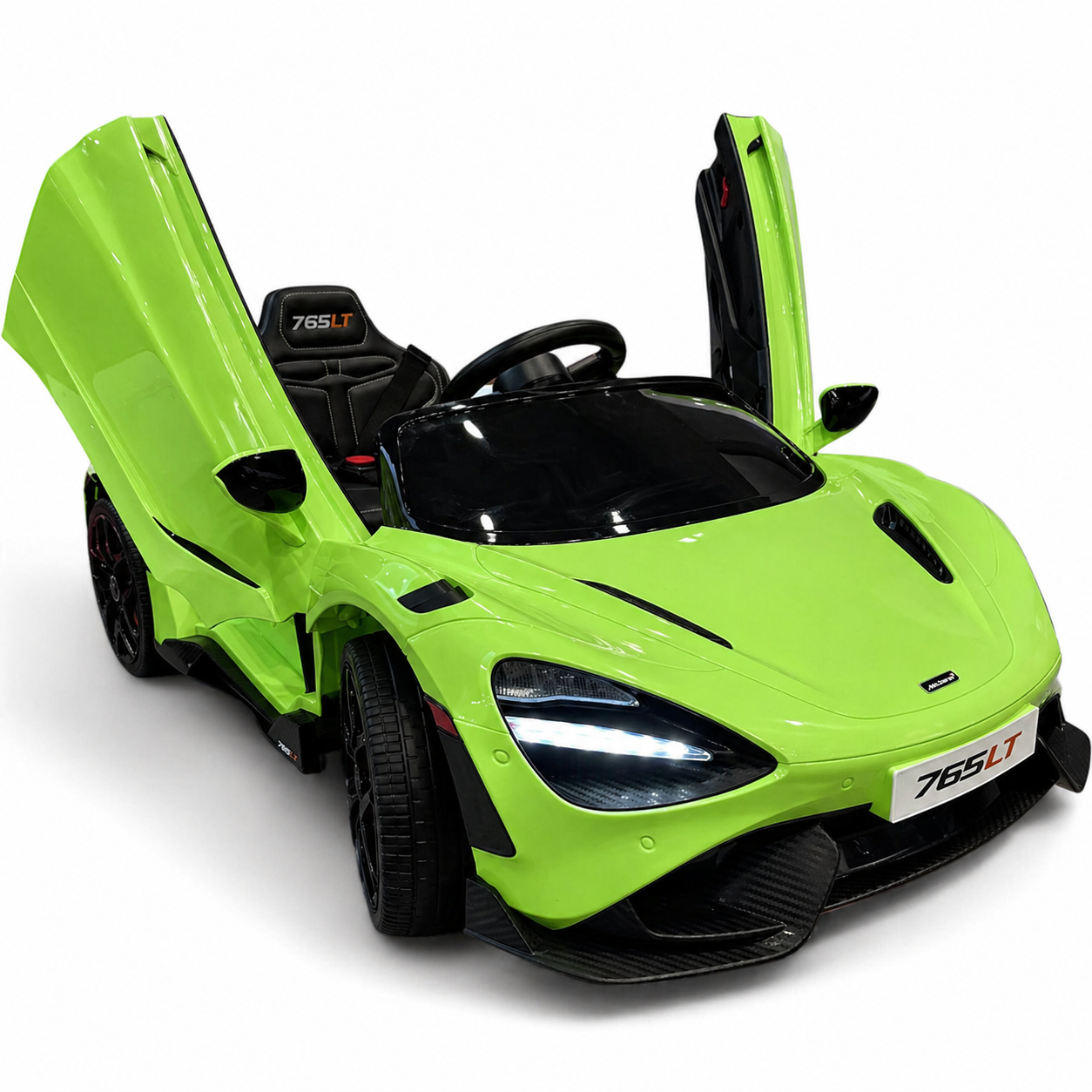 Carro Elétrico para Criança McLaren 765LT 12v Verde c/ RODAS DE BORRACHA & ASSENTO EM PELE
