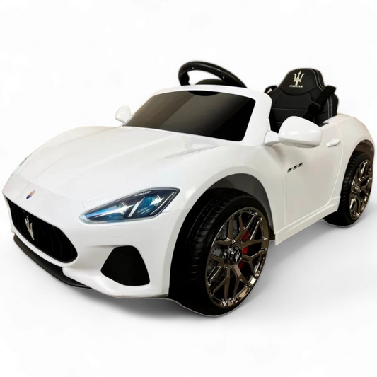 Carro Elétrico para Criança MASERATI GC SPORT 12V Branco c/ RODAS DE BORRACHA & ASSENTO EM PELE