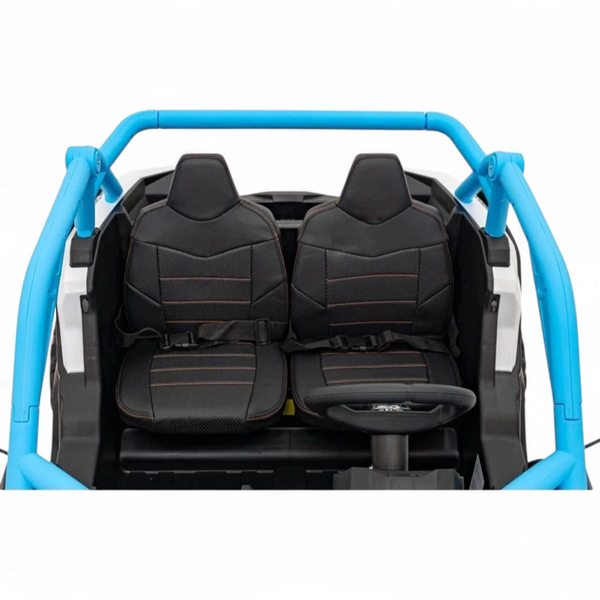 Carro Elétrico para Criança MAVERICK STYLE RR 4x4 24v Azul c/ RODAS DE BORRACHA & ASSENTO EM PELE