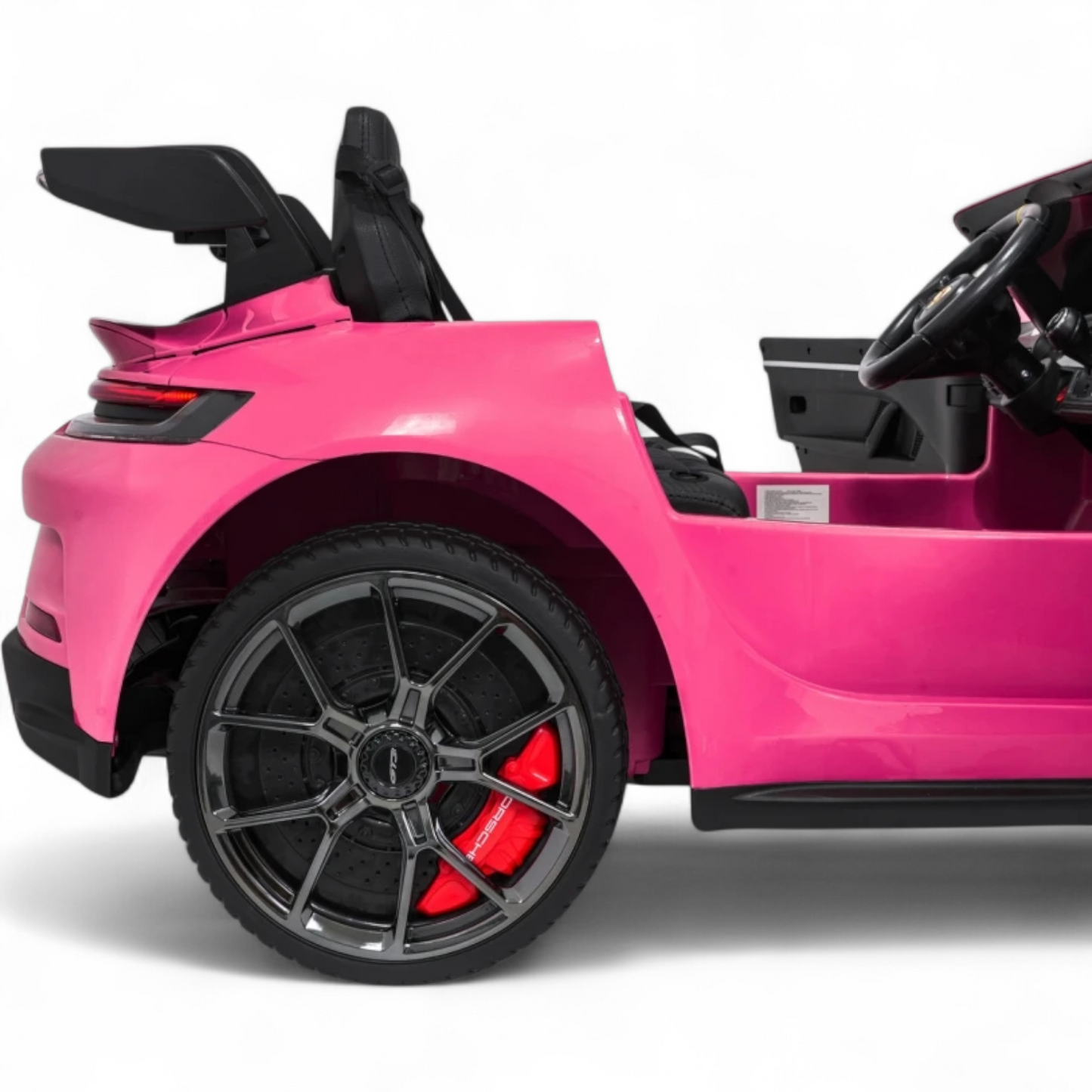 Carro Elétrico para Criança Porsche 911 GT3 24v STRONG XXL Rosa c/ Rodas de Borracha e Assento em Pele E Veludo