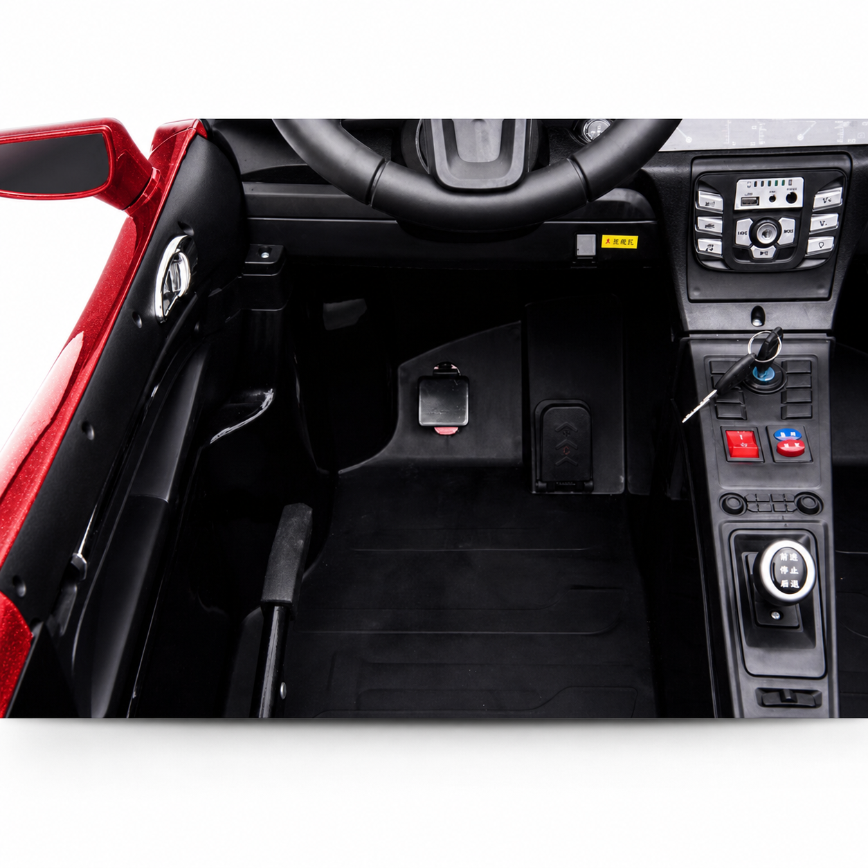 Carro elétrico para Criança PERFECTA XXL 24v Motor Brushless 180w 15km/h Vermelho Metalizado c/ RODAS DE BORRACHA & ASSENTO EM PELE
