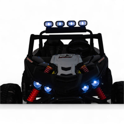 Carro Elétrico para Criança BUGGY TURBO SPORT 4x4 24v Preto c/ RODAS DE BORRACHA & ASSENTO EM PELE