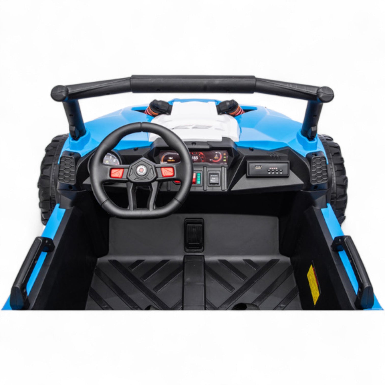 Carro Elétrico para Criança BUGGY TURBO SPORT 4x4 24v Azul c/ RODAS DE BORRACHA & ASSENTO EM PELE