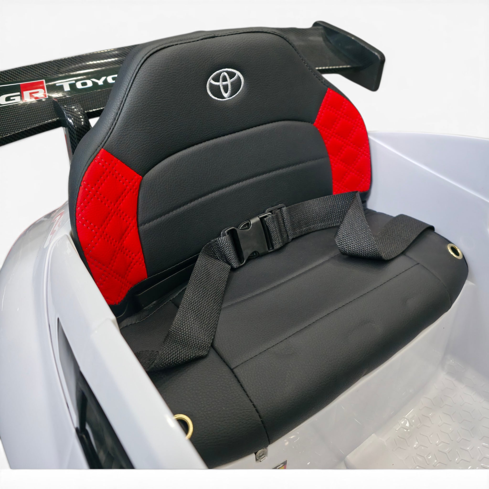 Carro Elétrico para Criança TOYOTA GR SUPRA GT4 12v Branco c/ RODAS DE BORRACHA & ASSENTO EM PELE