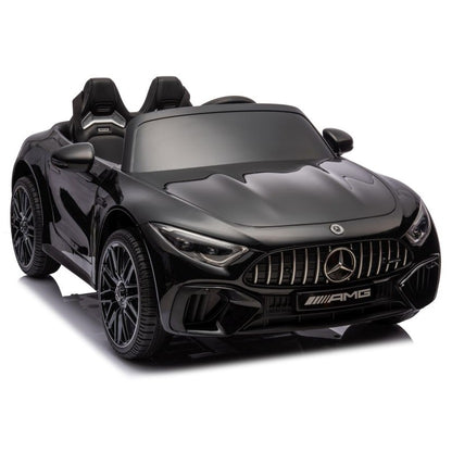 Carro Elétrico para Criança MERCEDES SL63 Preto 4x4 2 LUGARES 24v c/ RODAS DE BORRACHA & ASSENTO EM PELE