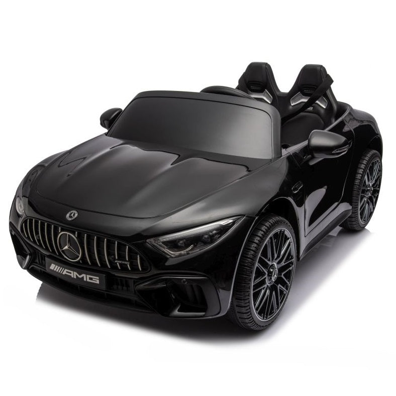 Carro Elétrico para Criança MERCEDES SL63 Preto 4x4 2 LUGARES 24v c/ RODAS DE BORRACHA & ASSENTO EM PELE