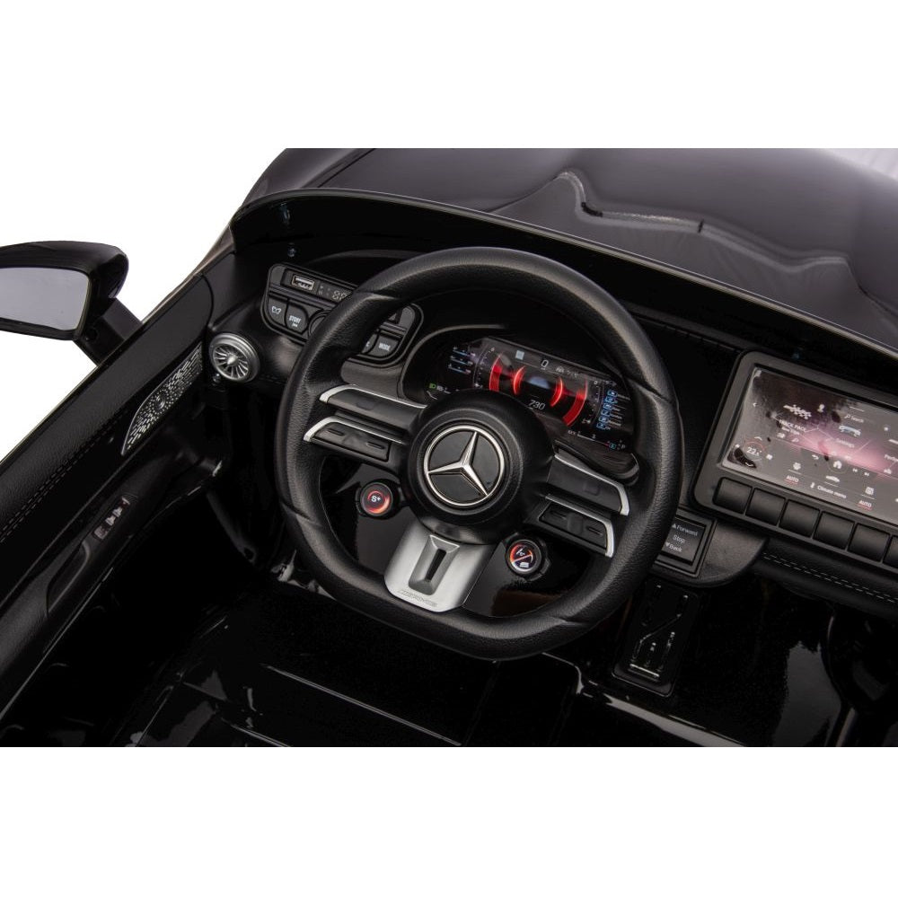 Carro Elétrico para Criança MERCEDES SL63 Preto 4x4 2 LUGARES 24v c/ RODAS DE BORRACHA & ASSENTO EM PELE