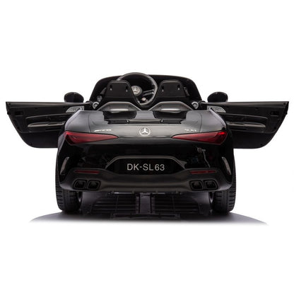 Carro Elétrico para Criança MERCEDES SL63 Preto 4x4 2 LUGARES 24v c/ RODAS DE BORRACHA & ASSENTO EM PELE