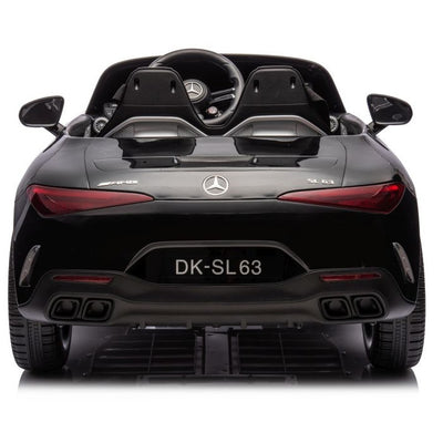 Carro Elétrico para Criança MERCEDES SL63 Preto 4x4 2 LUGARES 24v c/ RODAS DE BORRACHA & ASSENTO EM PELE