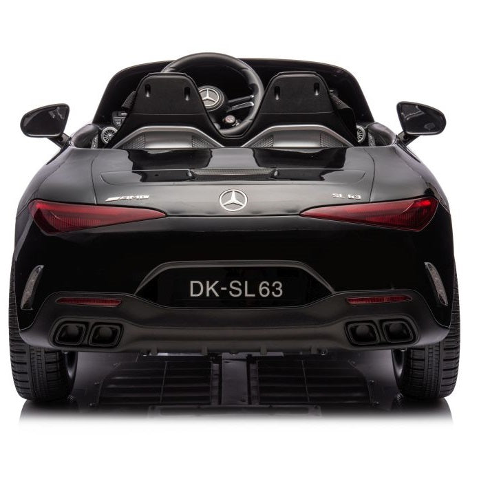 Carro Elétrico para Criança MERCEDES SL63 Preto 4x4 2 LUGARES 24v c/ RODAS DE BORRACHA & ASSENTO EM PELE