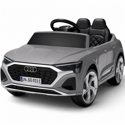 Carro Elétrico para Criança AUDI SQ8 12V Cinza c/ RODAS DE BORRACHA & ASSENTO EM PELE