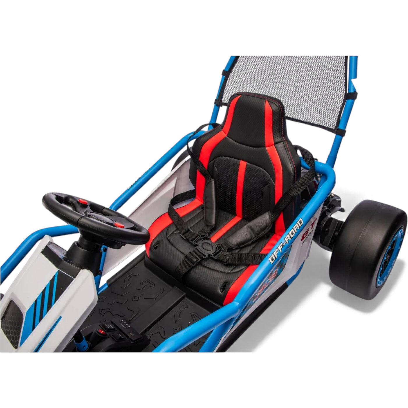 Kart Elétrico para Criança TORNADO 24v DRIFT Azul c/ Rodas de Borracha* & Assento em Pele